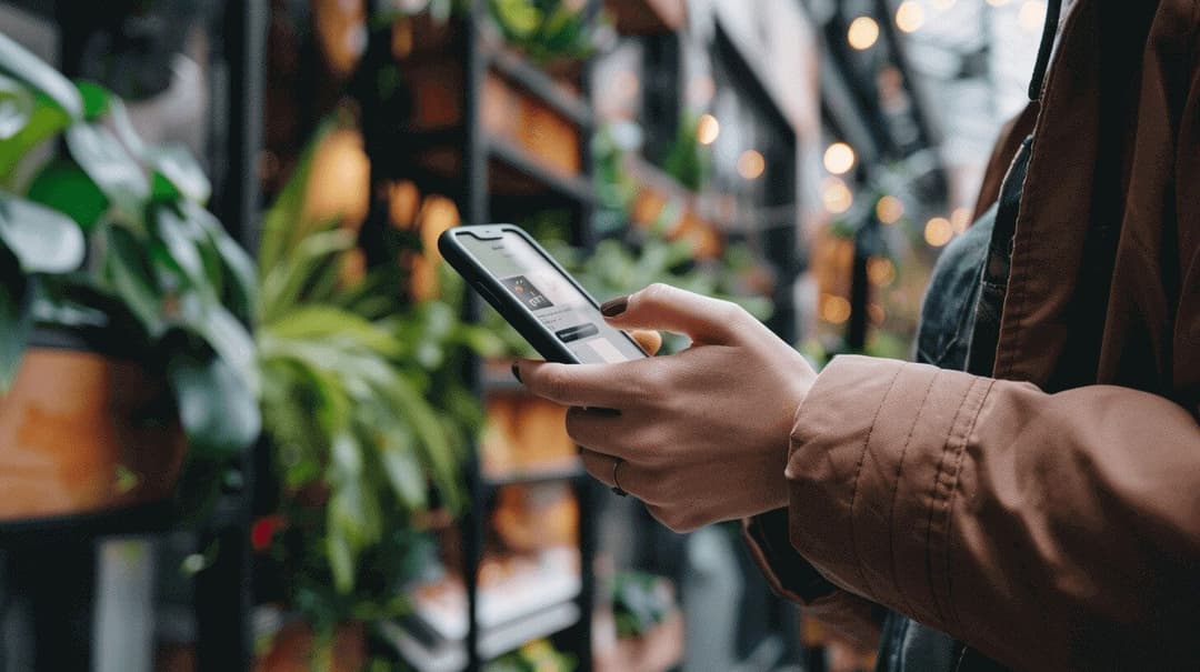 osoba trzymająca telefon, M-commerce
