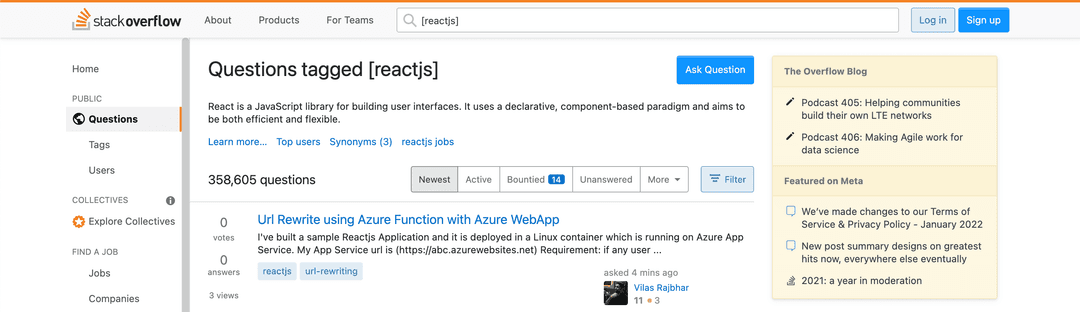 React js społeczność
