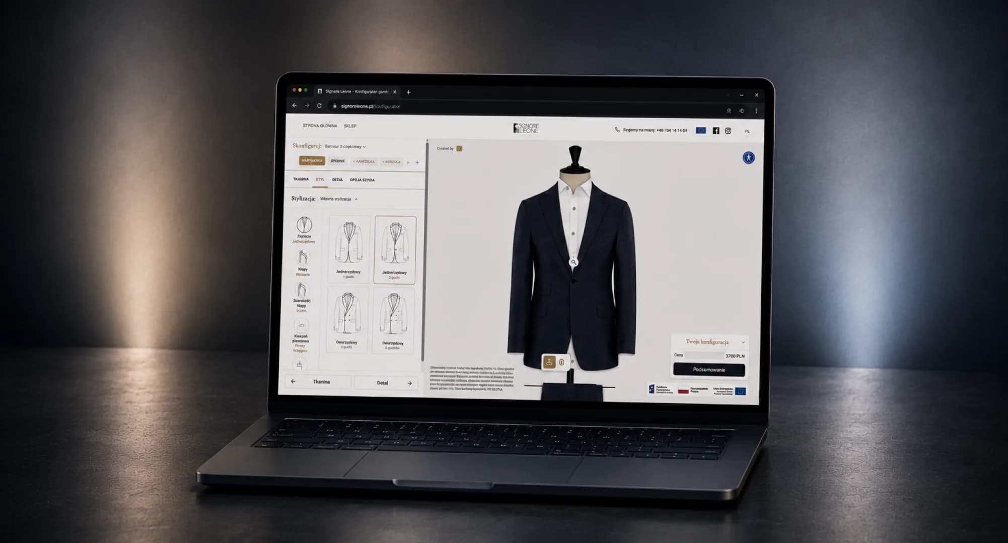 Konfigurator garniturów online - klient przychodzi do salonu już zdecydowany