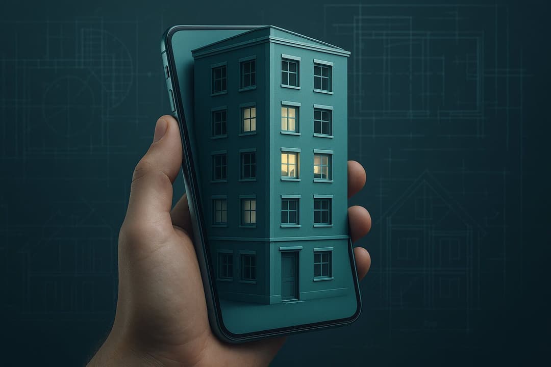 telefon, budynek, digital twin