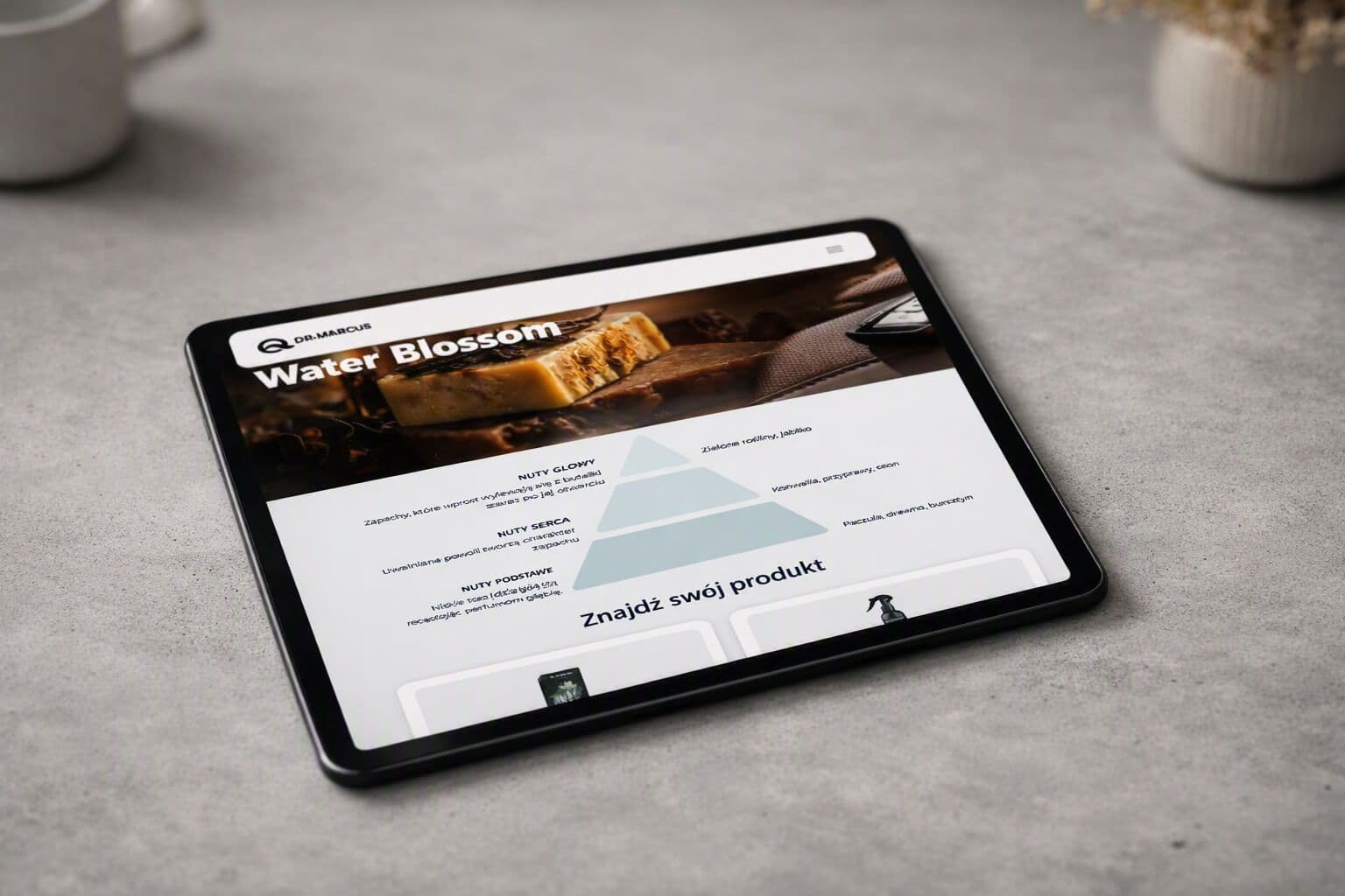 tablet z otwartą stroną dr-marcus