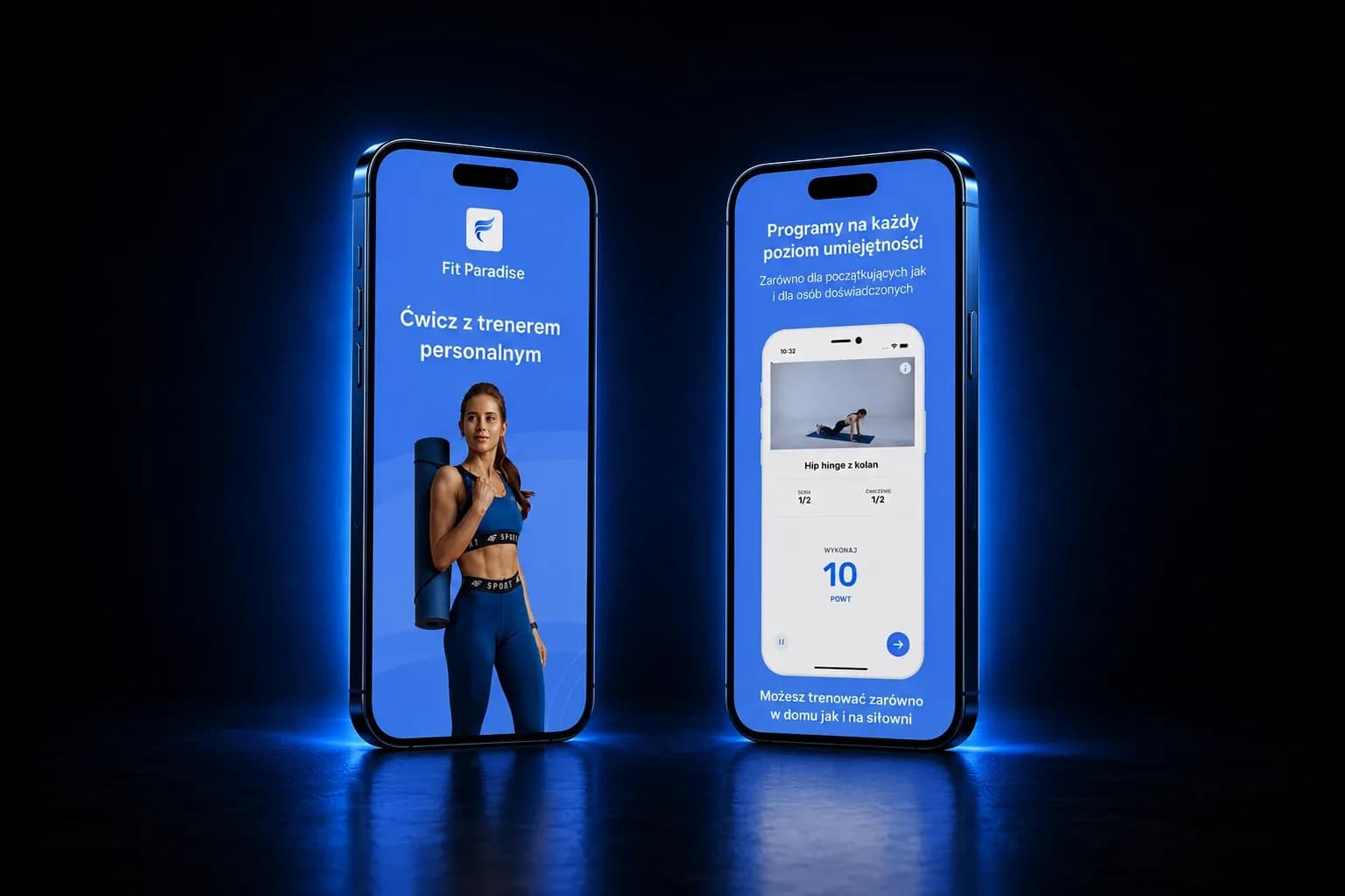 Fit Paradise — kadr karty projektu zrealizowanego przez Boring Owl