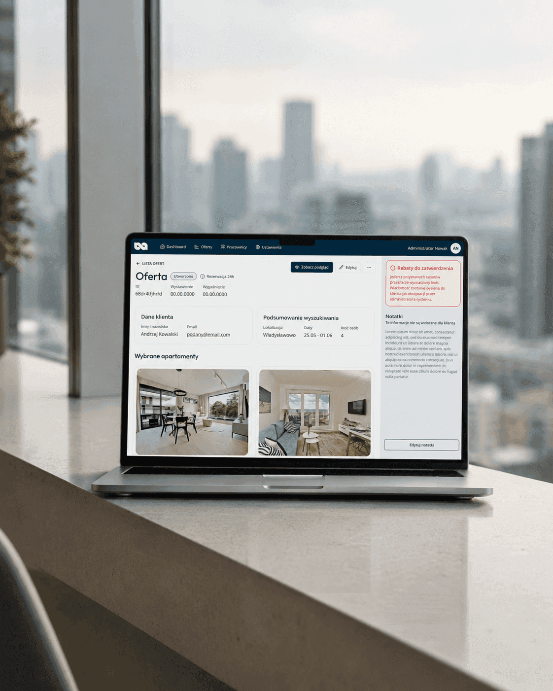 oferta w panelu ofertowym