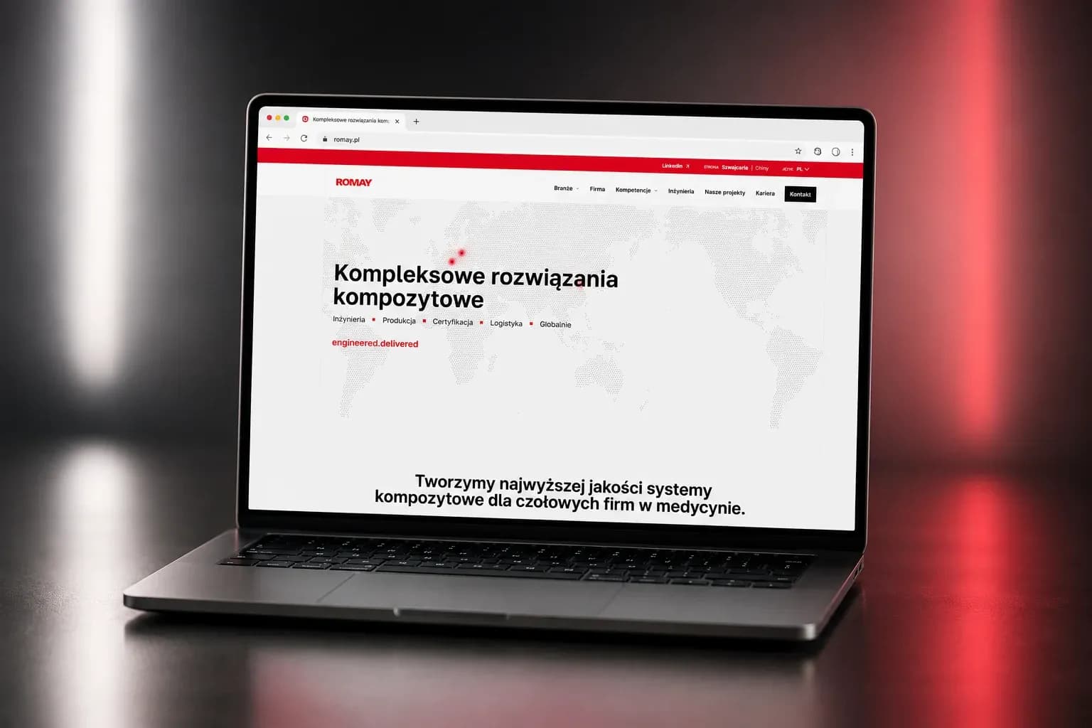 ROMAY AG — kadr karty projektu zrealizowanego przez Boring Owl
