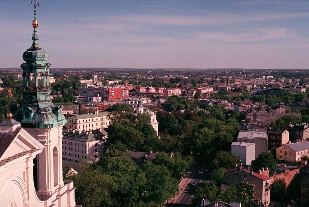 Widok lublina z lotu ptaka, software house lublin