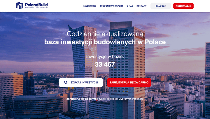 Screenshot strony głównej polandbuild.com