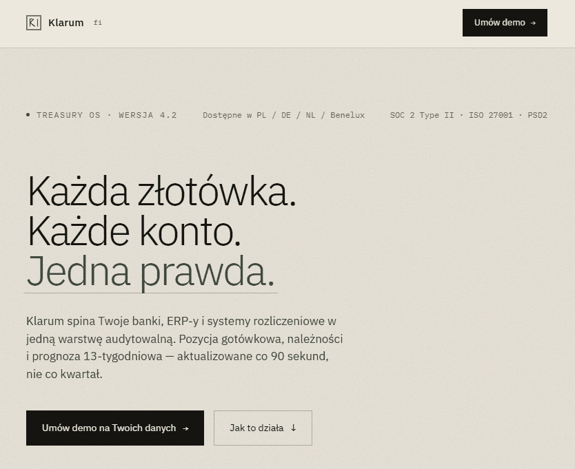 zrzut ekranu makiety wygenerowanej przez claude design
