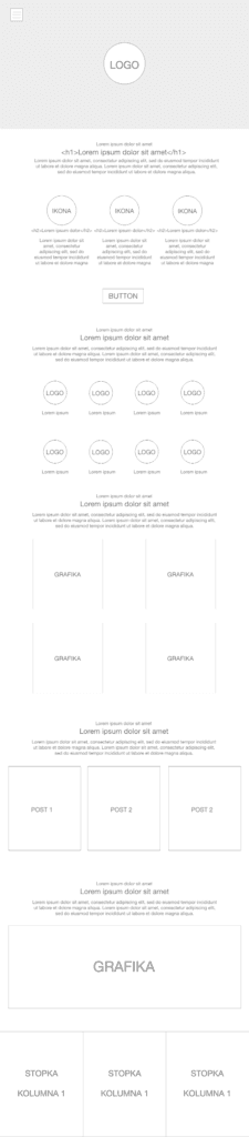 Mockup low-fi, makieta niskiej szczegółowości
