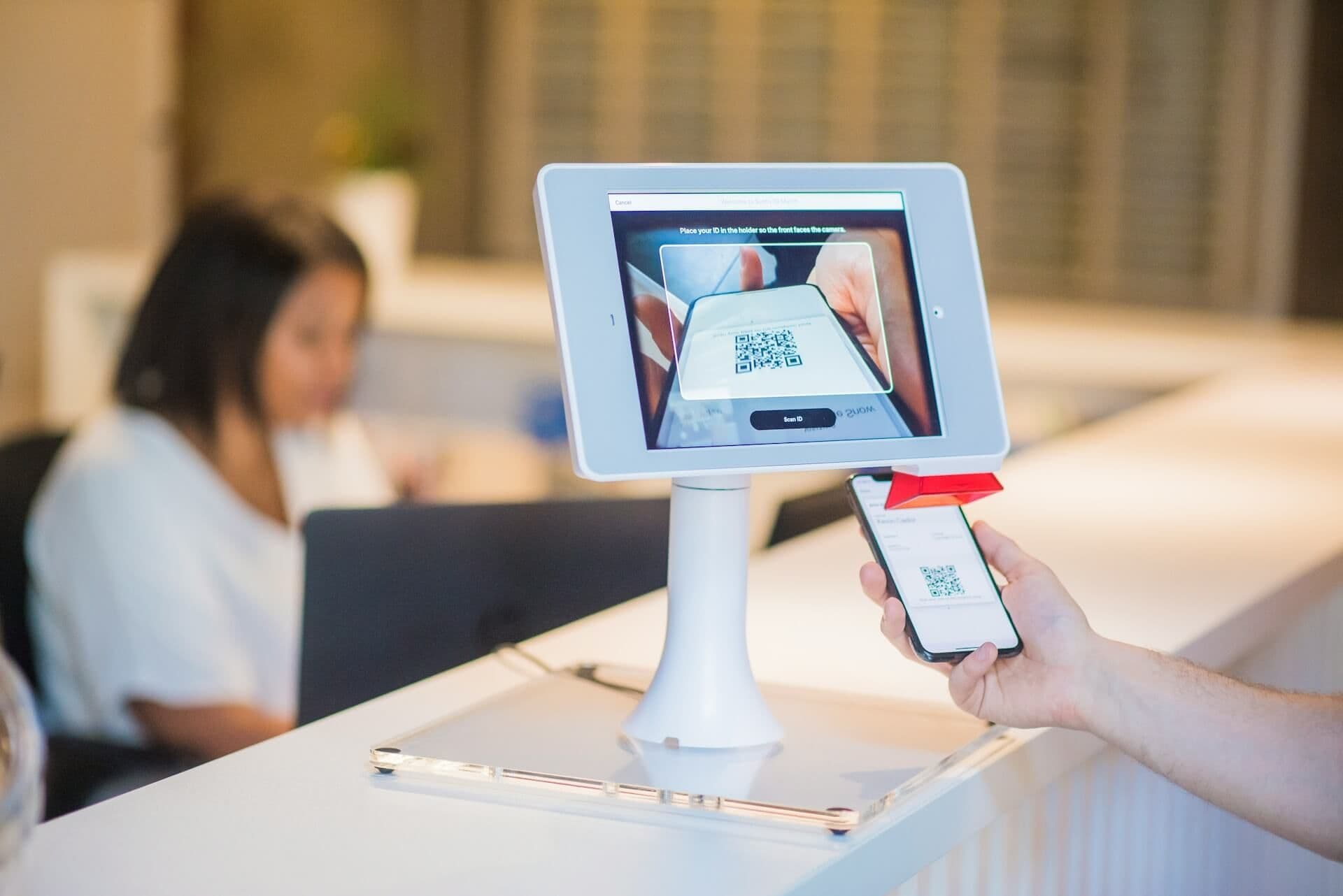 kod qr w Visitor Management System w firmie