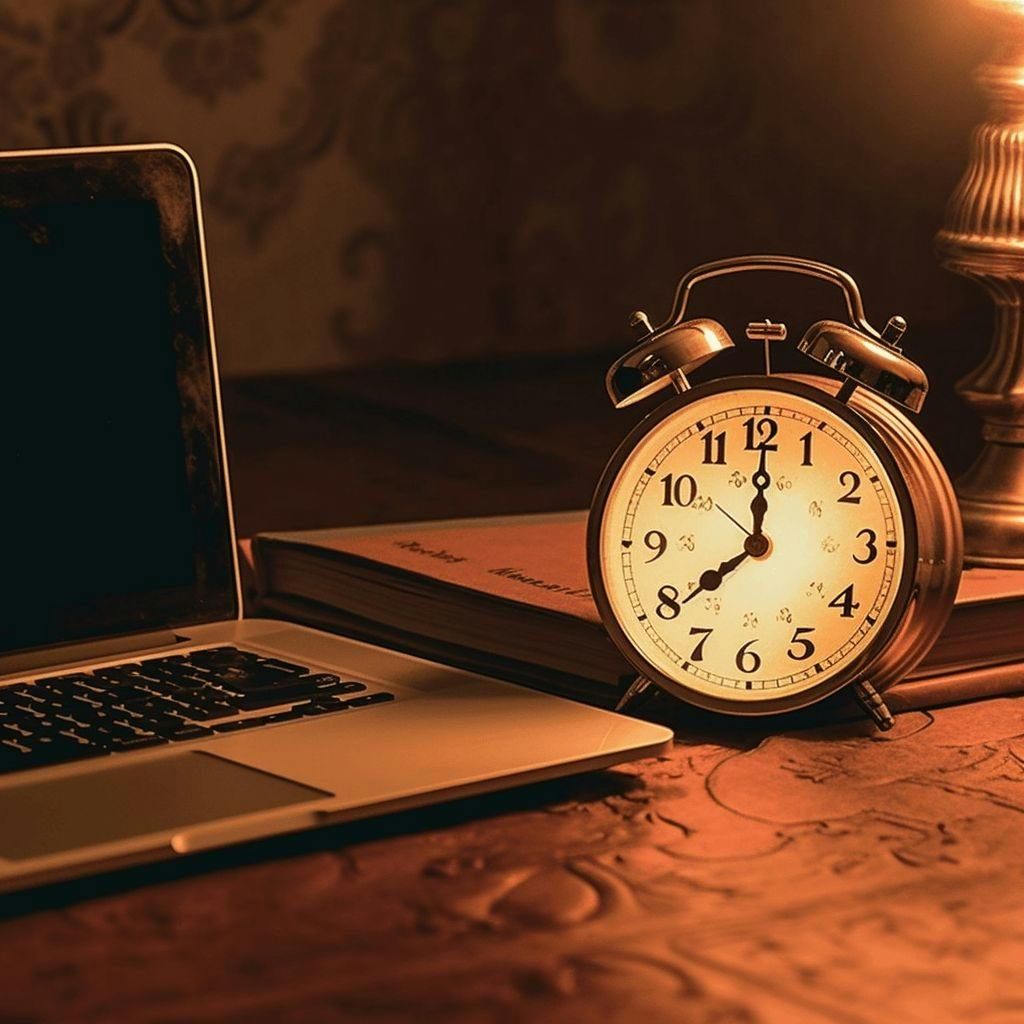 Real-Time Marketing, clock, laptop 