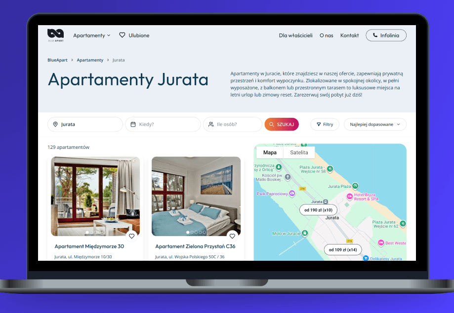 BlueApart widok apartamentu