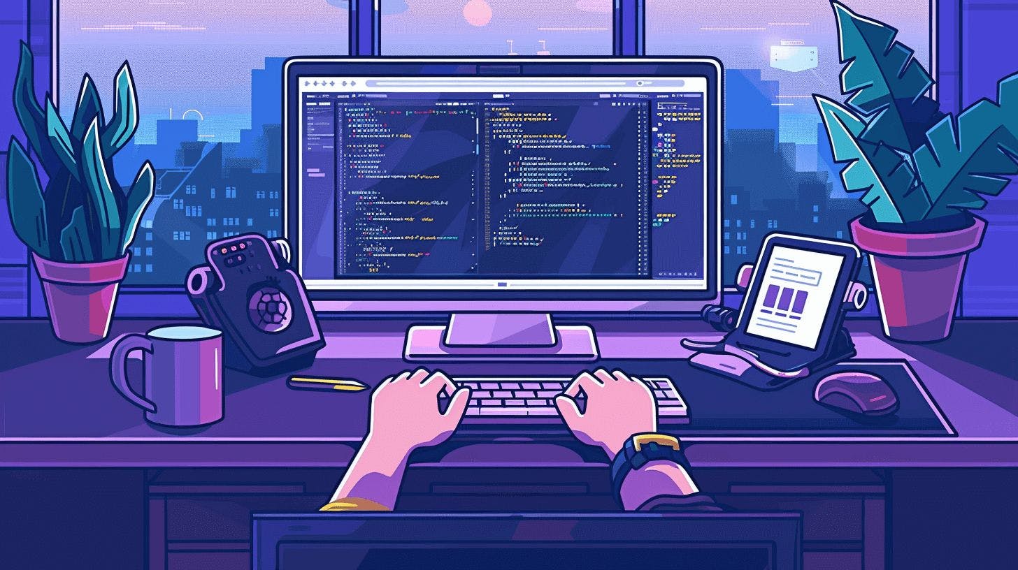 programista, Gosu , ekran komputera